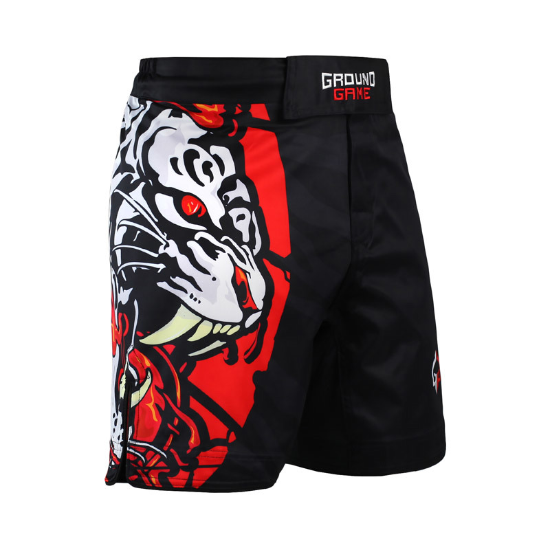 GROUNDGAME tiger FIGHTSHORTS - BLACK